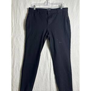 DKNY Jeans Pants L Black Casual Straight Leg Stained Flaw